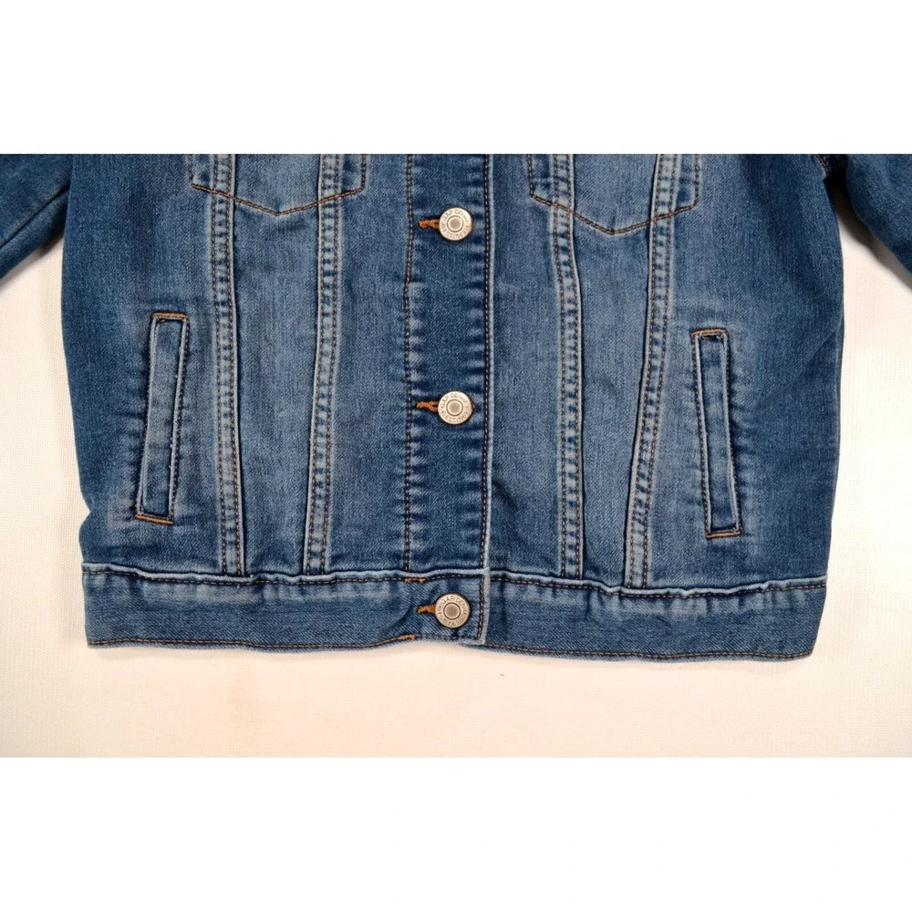 Gap Blue Denim Button Front Trucker Jacket Youth‎ Girls Size L